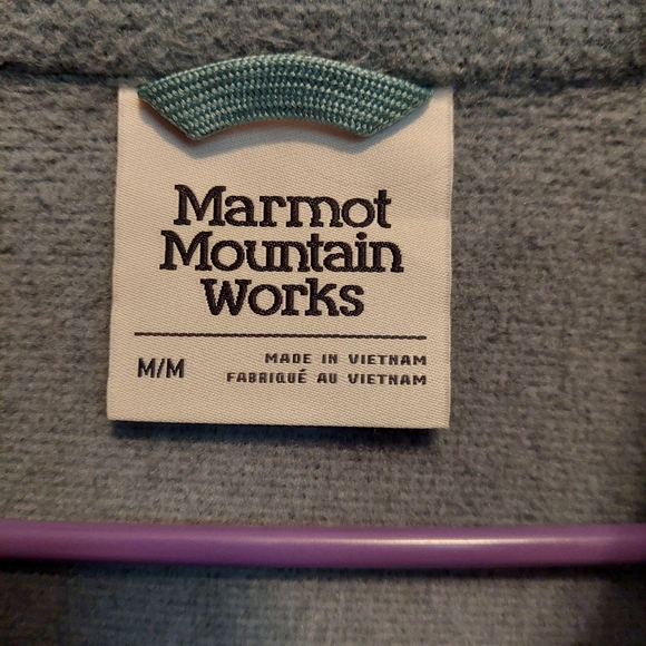 Marmot Drop Line Casual Fleece Jacket, Blue Agave, sz M, Full Zip - Picture 7 of 11